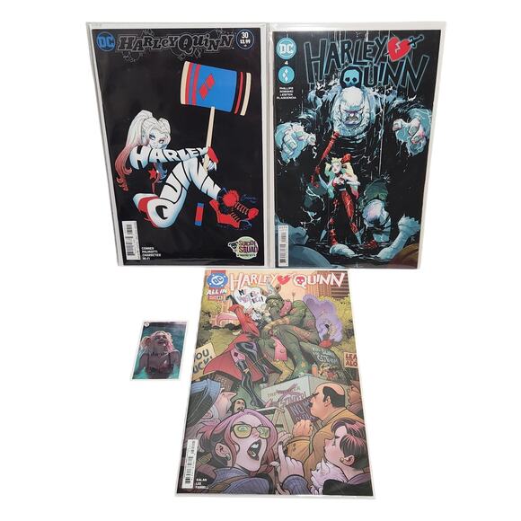 DC Comics Harley Quinn Lot Of 3 With 1 Sticker NM/VG - Picture 1 of 7